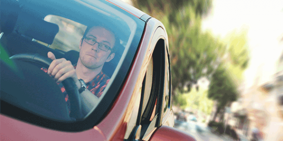 Personal Injury Image Car driver looking for overtaking traffic